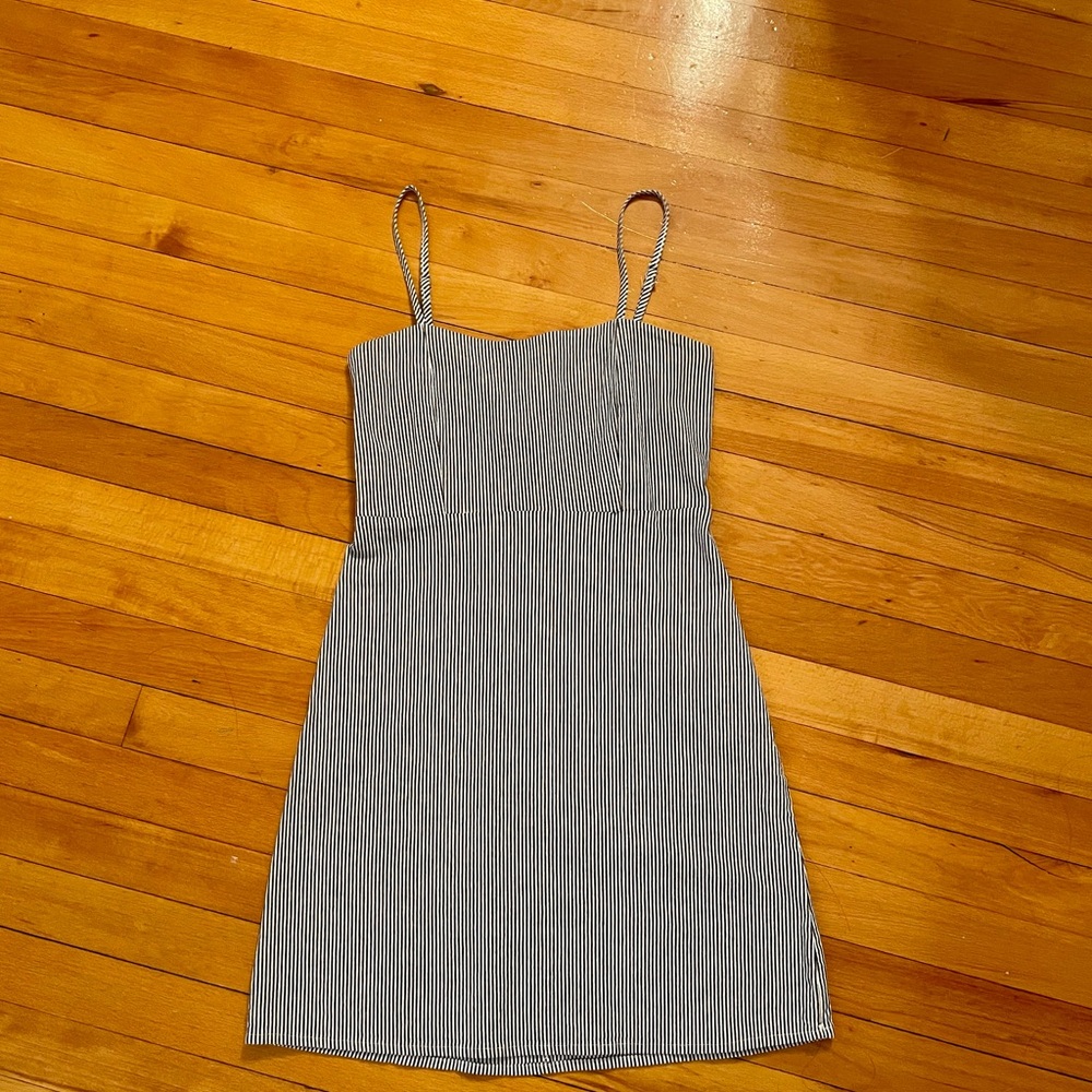 Brandy Melville - Striped Blue and White Women's Dress